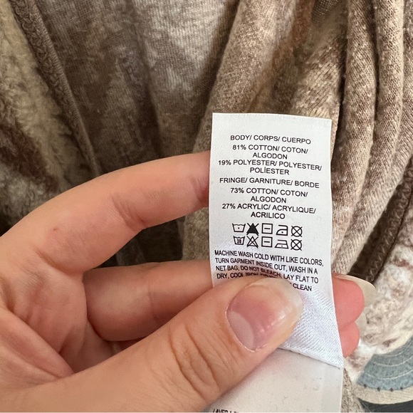 Lucky Brand Brown and Cream Geometric Cardigan - Picture 11 of 11